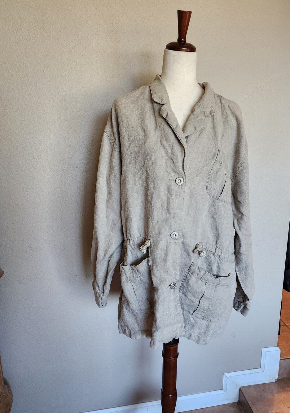 Sierra Trading Post 100% Linen  Jacket SZ XL Classic Casual